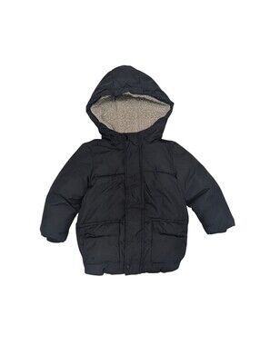 Old Navy Toddler Boy 3T Black Puffer Warm Winter Coat Jacket